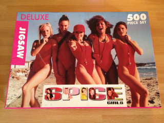 Inexplicable Baywatch-themed Spice Girls poster (myspicegirlscollection.com)